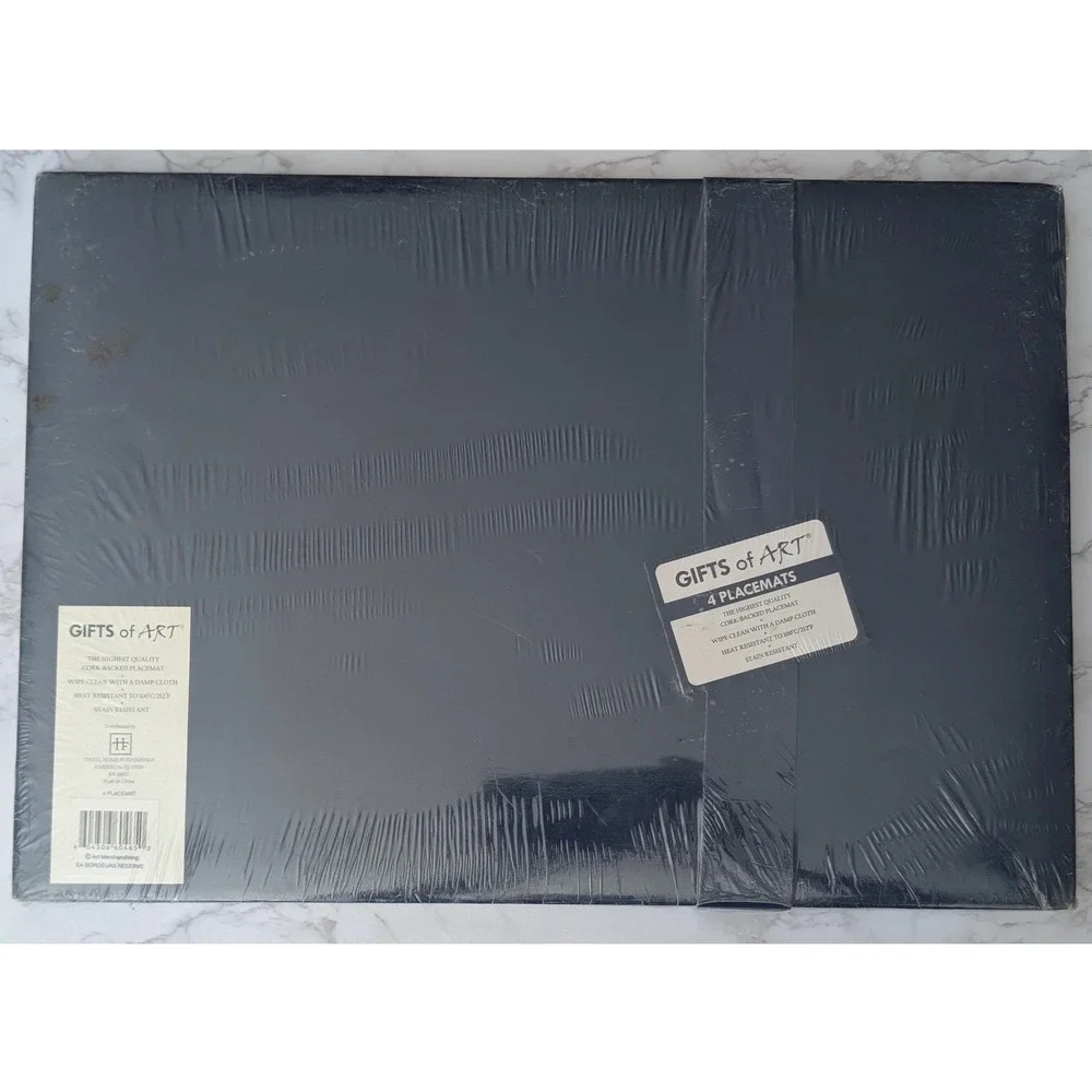 Gifts of Art 4 Placemats Set‎ Cork Backed Wine Bordeaux Sauvignon Blanc New